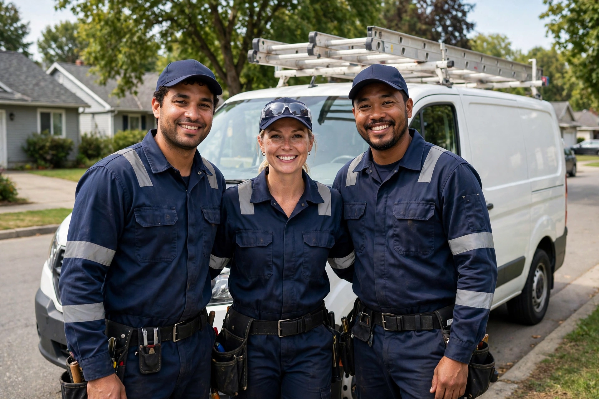 Friendly roofing crew from Roof Leak Repair Technicians in Sicklerville, NJ